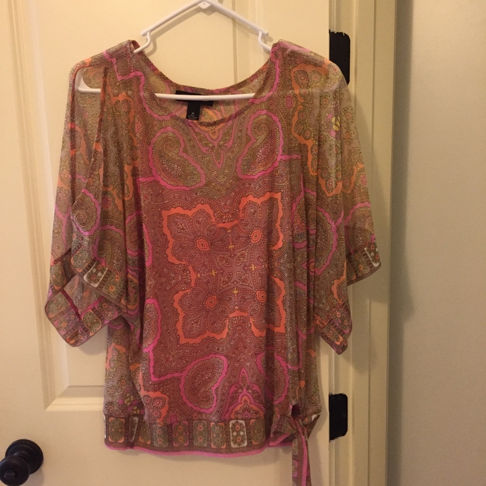 Colorful Sheer Top